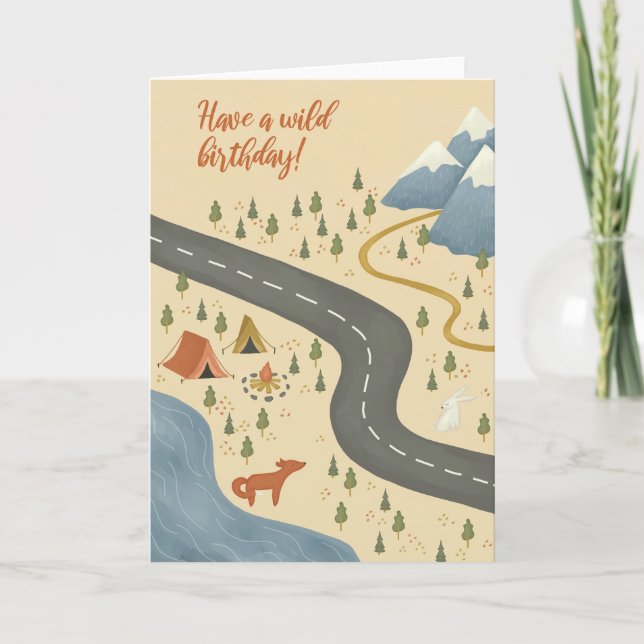 Tarjeta de cumpleaños para él o sus aventureros (Anverso)