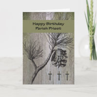 Tarjeta de cumpleaños para el párroco, religiosa