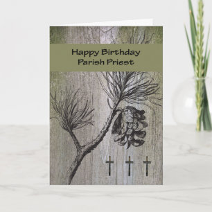 Tarjeta de cumpleaños para el párroco, religiosa