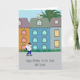Tarjeta de cumpleaños para el portador de correo