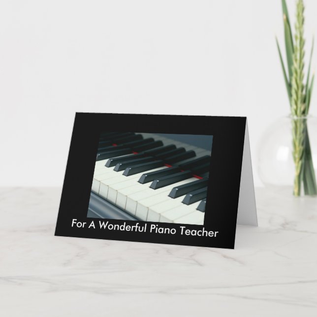Tarjeta De Cumpleaños Para El Profesor De Piano (Anverso)