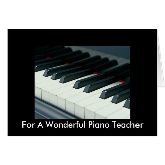 Tarjeta de cumpleaños para el profesor de piano