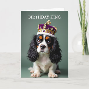 Tarjeta de cumpleaños para el rey perro
