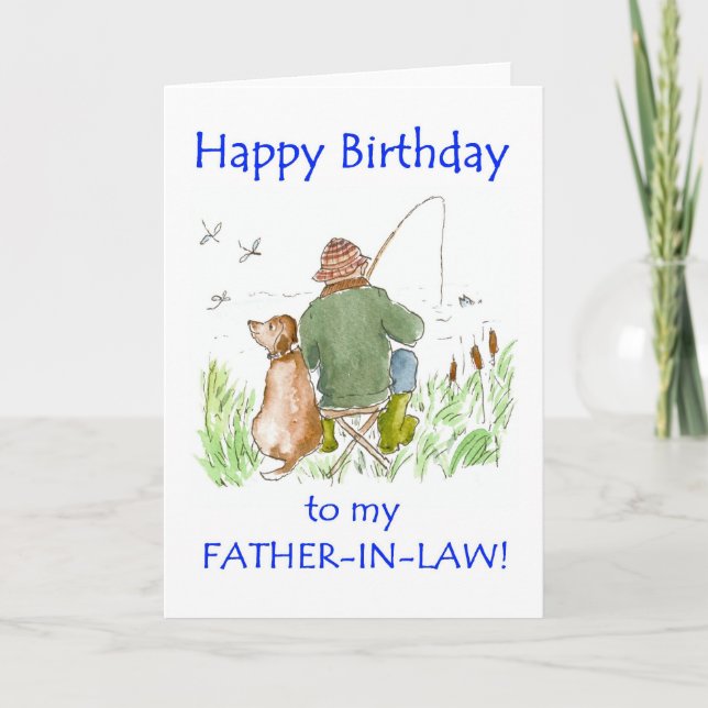 Tarjeta de cumpleaños para el suegro (Anverso)