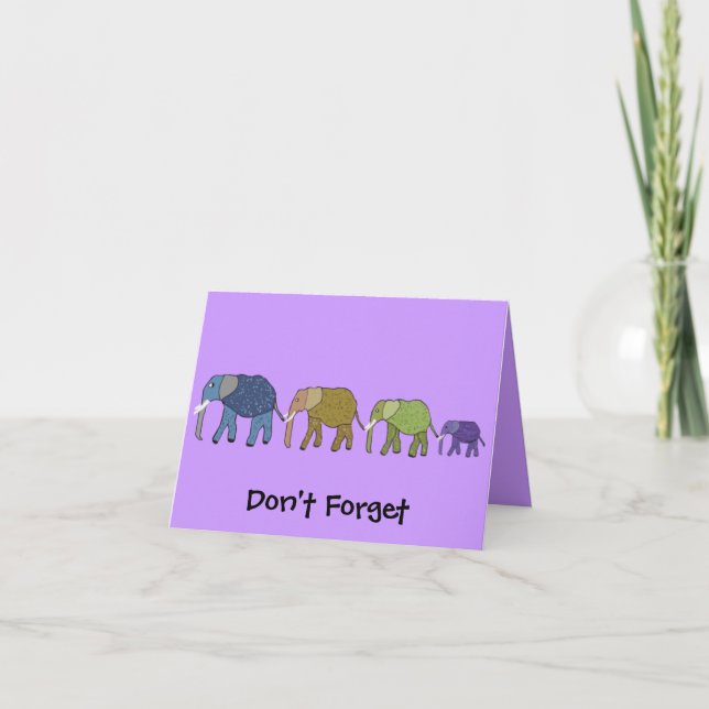 Tarjeta de cumpleaños para elefantes africanos (Anverso)