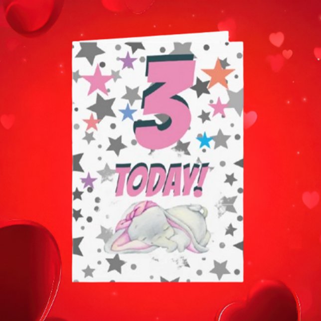 Tarjeta de cumpleaños para elefantes rosados (jWow, it’s your special day! Happy Birthday! I hope you have the most amazing celebration!)
