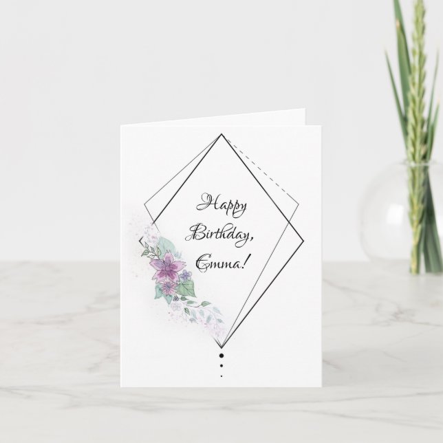 Tarjeta de cumpleaños para ella (Anverso)