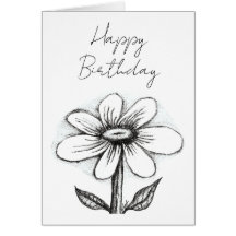 Tarjeta de cumpleaños para ella con margarita