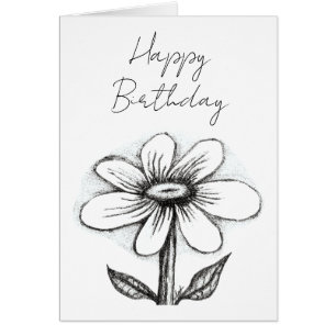 Tarjeta de cumpleaños para ella con margarita