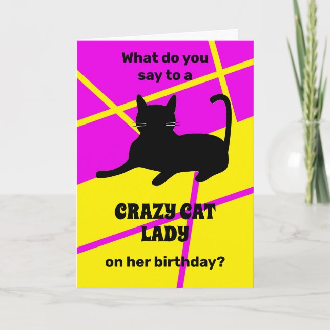 Tarjeta de cumpleaños para ella de persona loca de (Anverso)