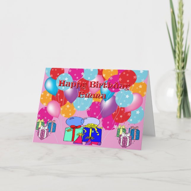 Tarjeta De Cumpleaños Para Emma (Anverso)