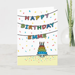 Tarjeta de cumpleaños para Emme