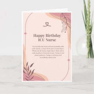 Tarjeta de cumpleaños para enfermera de UCI — Feli