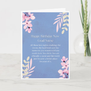 Tarjeta de cumpleaños para enfermera graduada