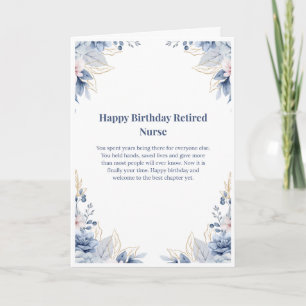 Tarjeta de cumpleaños para enfermera jubilada