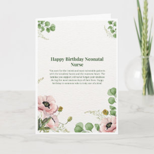 Tarjeta de cumpleaños para enfermera neonatal — Fe