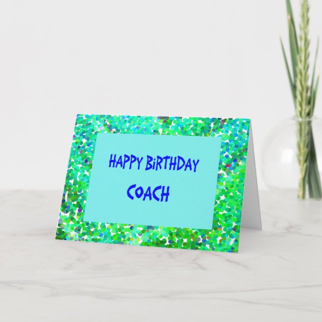 Tarjeta de cumpleaños para entrenador (Anverso)