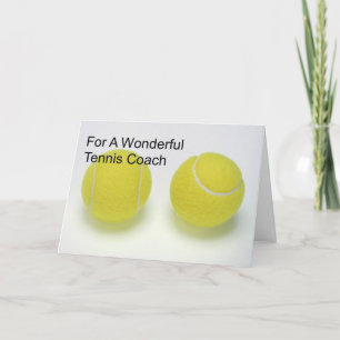 Tarjeta De Cumpleaños Para Entrenador De Tenis