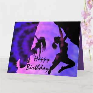 Tarjeta de cumpleaños para escaladores de luz de t