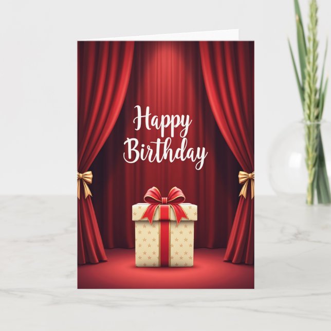 Tarjeta de cumpleaños para escenario dulce (Anverso)