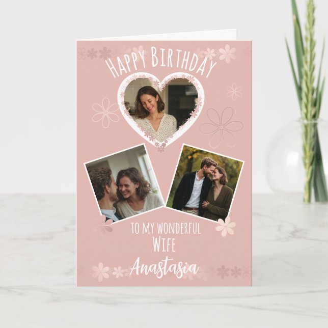 Tarjeta de cumpleaños para esposa (Anverso)