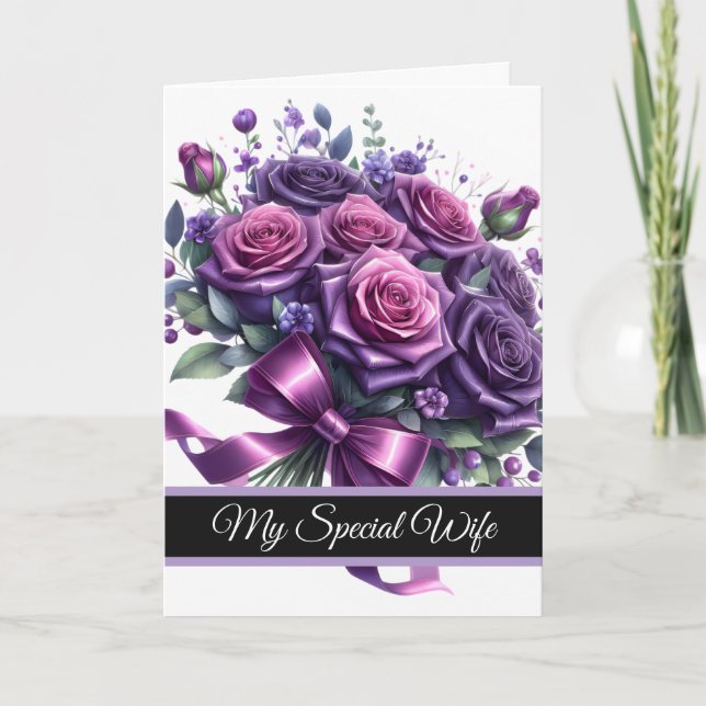 Tarjeta de cumpleaños para esposa (Anverso)