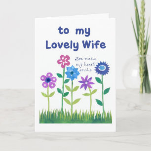 Tarjeta de cumpleaños para esposa - Energía de flo