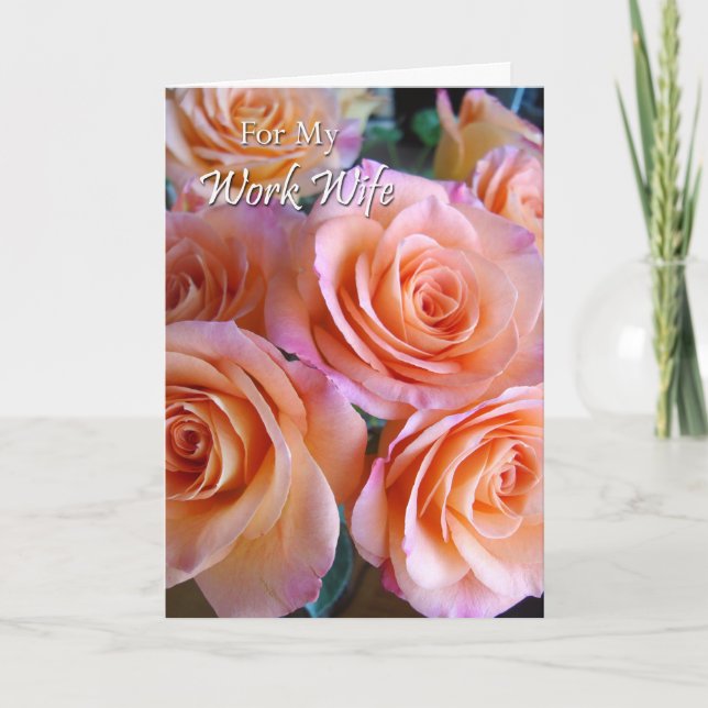 Tarjeta de cumpleaños para esposa trabajadora, cón (Anverso)