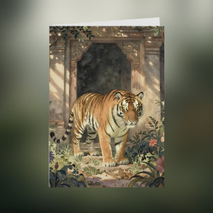 Tarjeta de cumpleaños para esposo o novio Tigre 