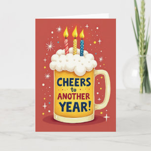 Tarjeta de cumpleaños para fiesta brillante