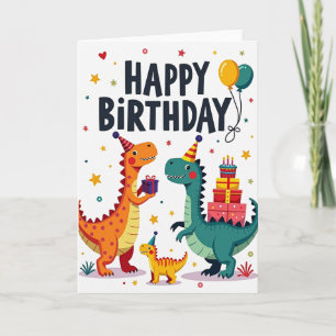 Tarjeta de cumpleaños para fiesta de reptiles