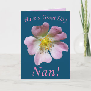 Tarjeta de cumpleaños para flor Rosa salvaje para 