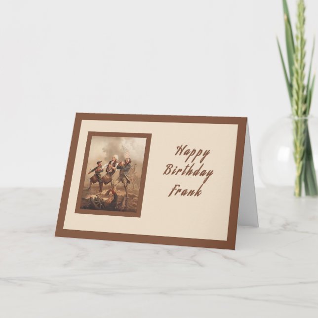 Tarjeta de cumpleaños para Frank, héroe de guerra (Anverso)