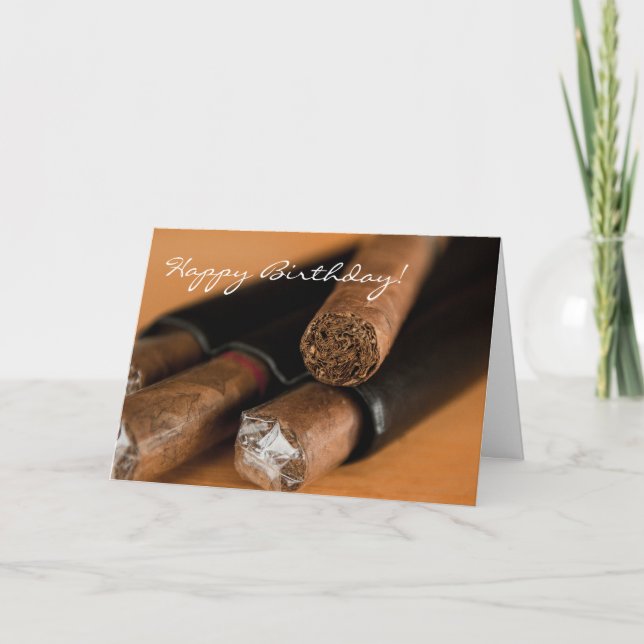 Tarjeta de cumpleaños para fumadores de cigarros (Anverso)