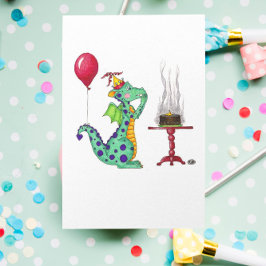 Tarjeta de cumpleaños para fumadores de dragón