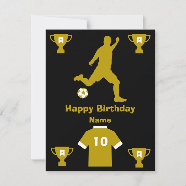 Tarjeta de cumpleaños para fútbol (Anverso)