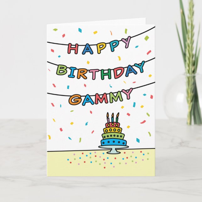 Tarjeta de cumpleaños para Gammy (Anverso)