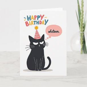 Tarjeta de cumpleaños para gato 'Lo que sea'