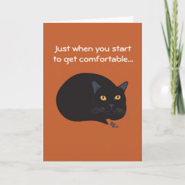 Tarjeta de cumpleaños para gato negro