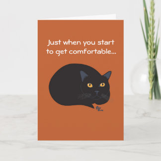 Tarjeta de cumpleaños para gato negro