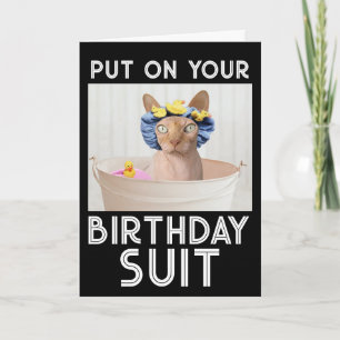 TARJETA DE CUMPLEAÑOS PARA GATO SIN PELO SPHYNX