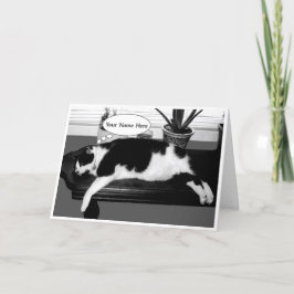 Tarjeta de cumpleaños para gatos perezosos