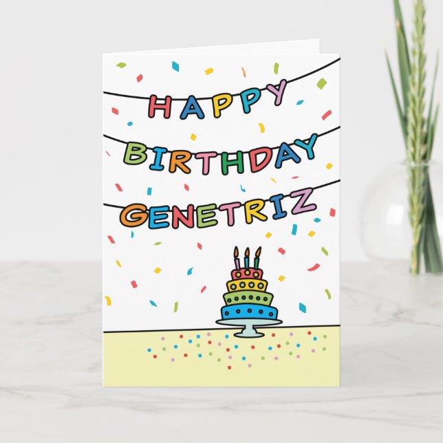 Tarjeta de cumpleaños para Genetriz (Anverso)