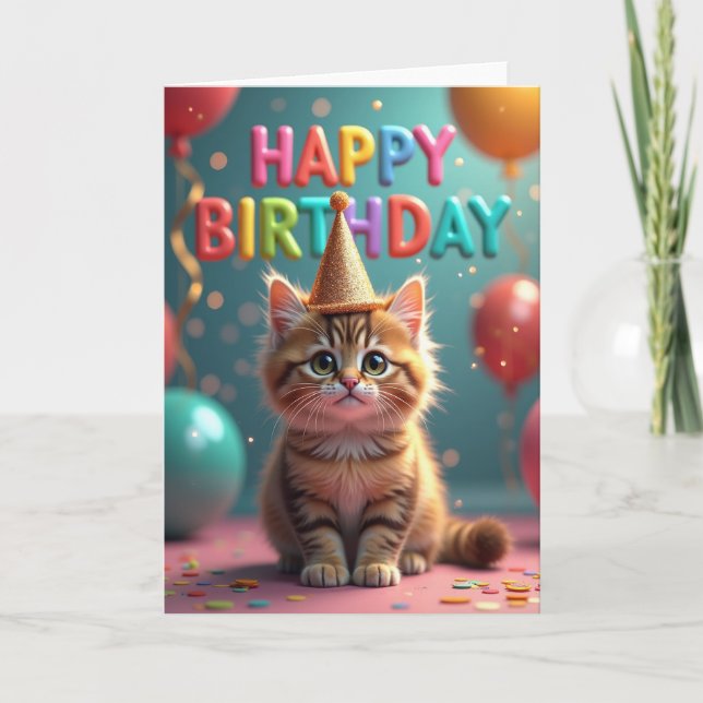 Tarjeta de cumpleaños para Ginger Tabby (Anverso)