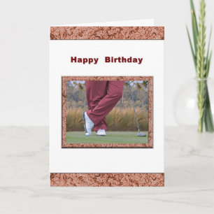 Tarjeta de cumpleaños para Golfer