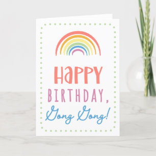 Tarjeta de cumpleaños para Gong Gong