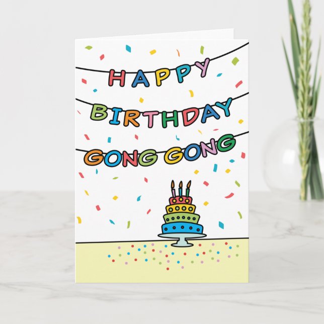 Tarjeta de cumpleaños para Gong Gong (Anverso)