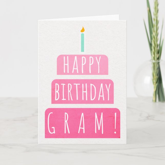 Tarjeta de cumpleaños para Gram (Anverso)