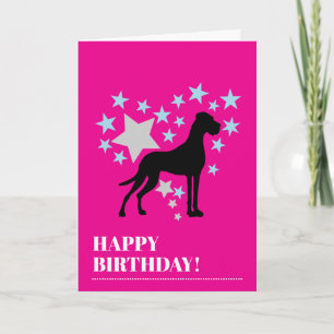 Tarjeta de cumpleaños para Gran Danés
