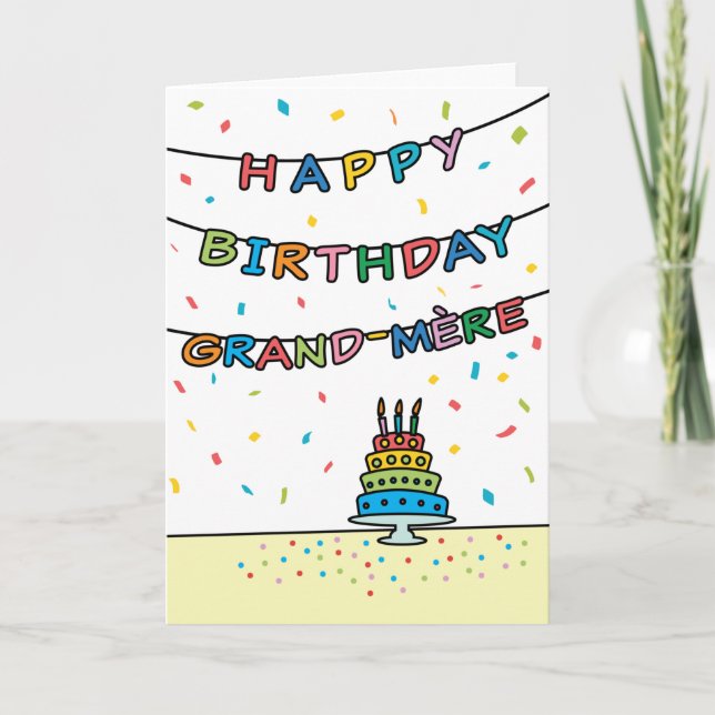 Tarjeta de cumpleaños para Grand-Mère (Anverso)